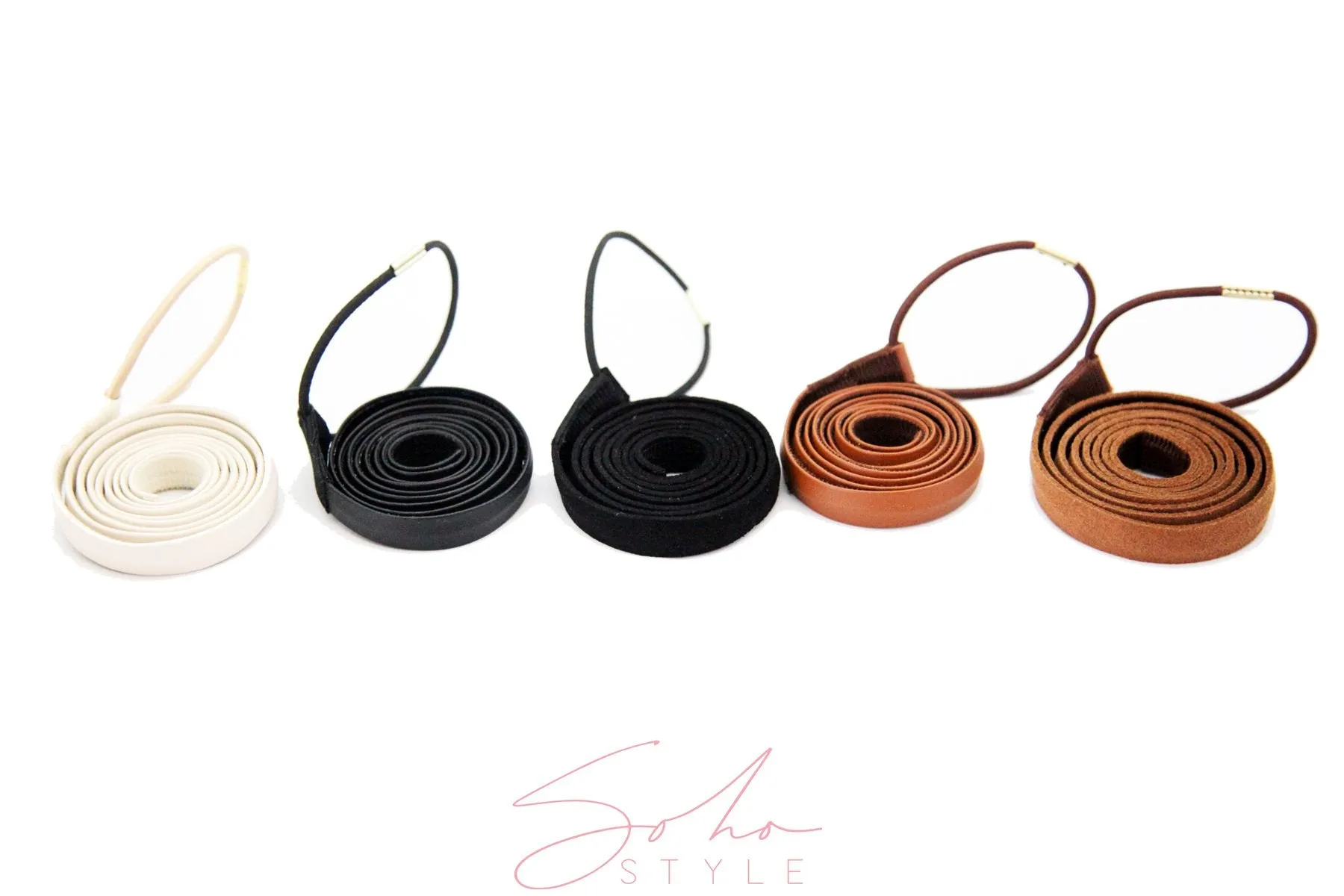 Leather Suede hair tie